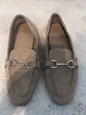 Target Taupe Suede Horsebit Loafers - Women's